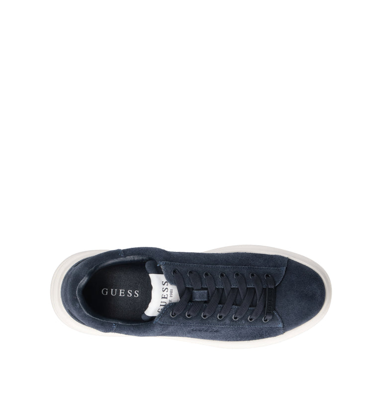 GUESS Sneaker uomo blu in suede