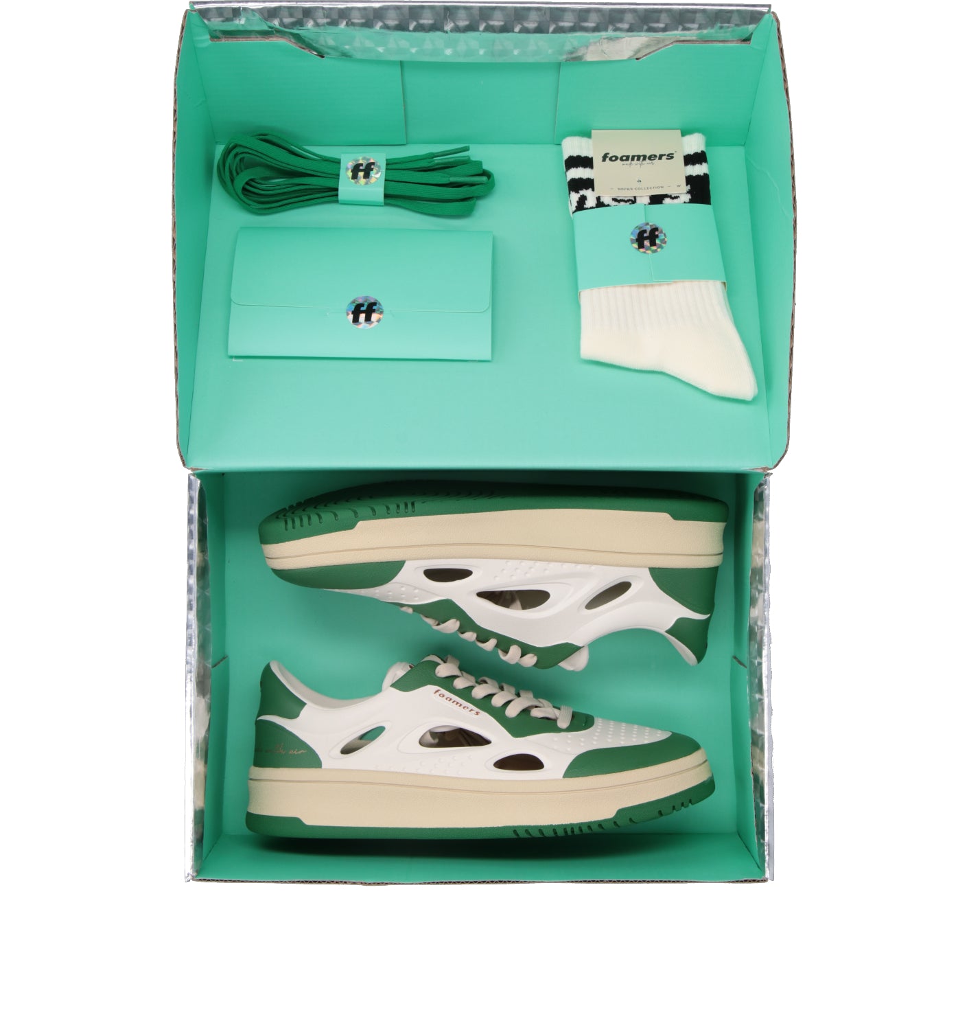 FOAMERS Sneaker donna bianca/verde