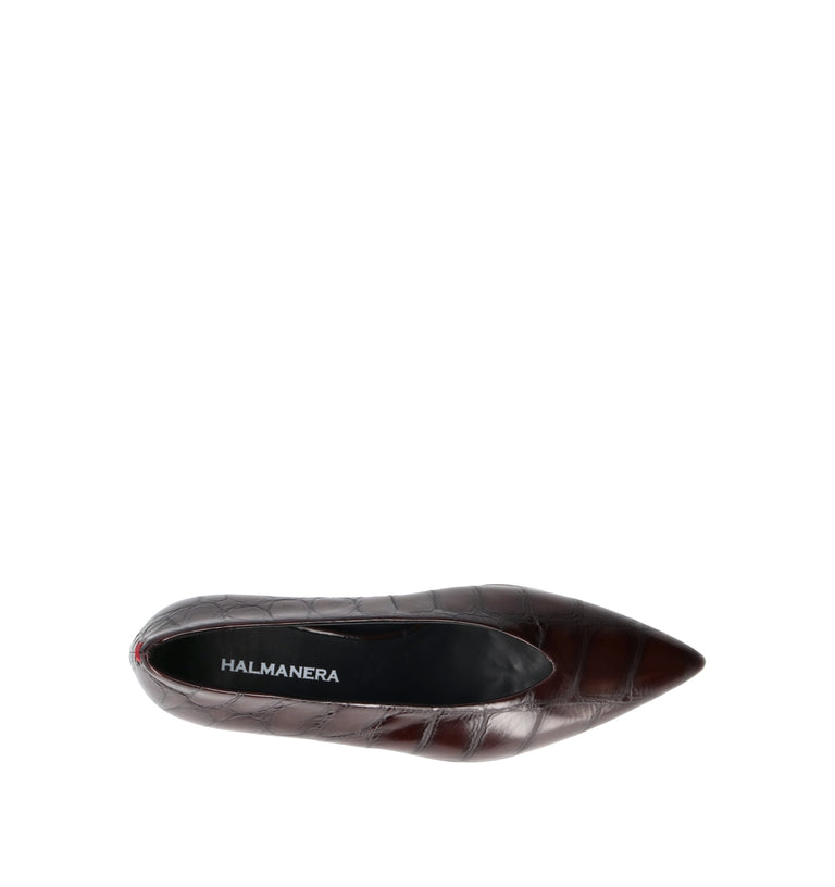 HALMANERA Décolleté donna testa di moro in pelle