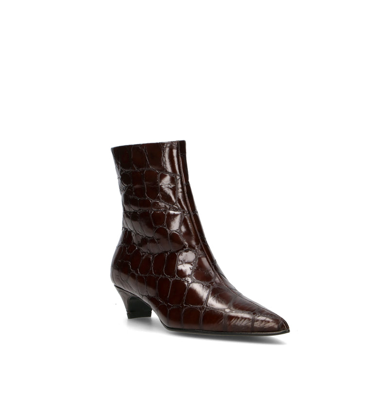 HALMANERA Tronchetto donna testa di moro in pelle