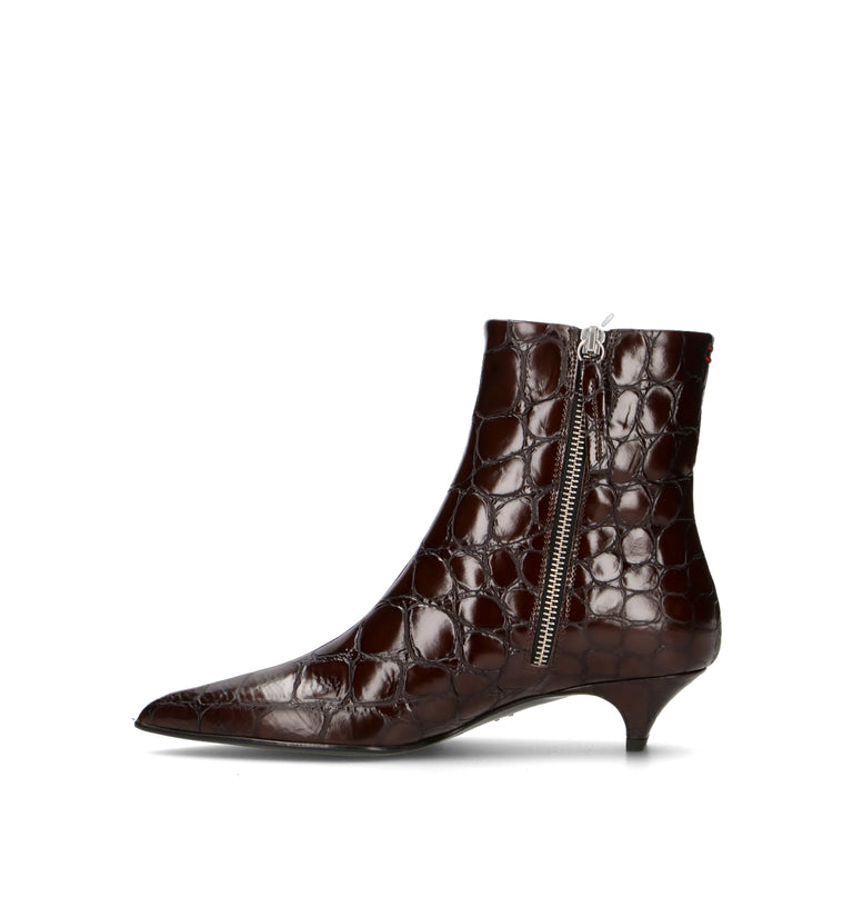 HALMANERA Tronchetto donna testa di moro in pelle