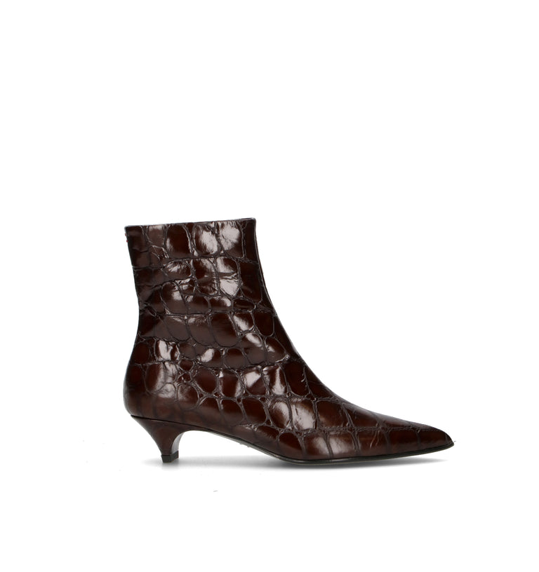 HALMANERA Tronchetto donna testa di moro in pelle