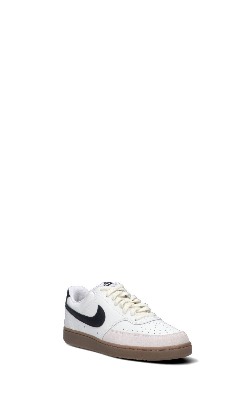 NIKE  - COURT VISION LO Sneaker uomo bianca/nera in pelle