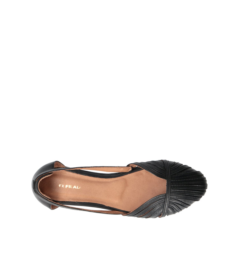 FRAU Ballerina donna nera in pelle