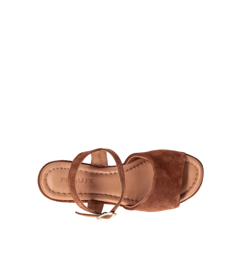 FRAU Sandalo donna marrone in suede