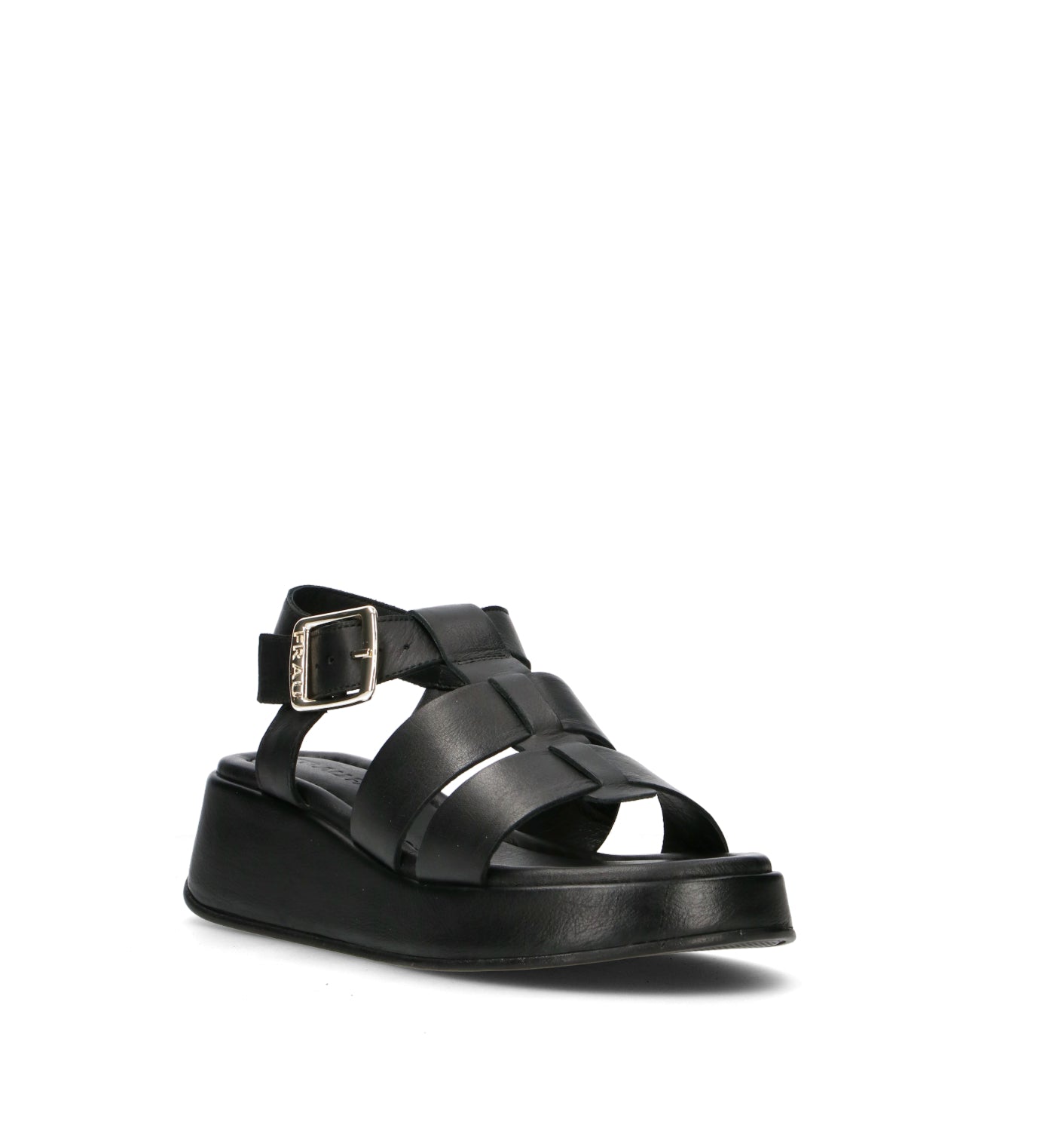FRAU Sandalo donna nero in pelle
