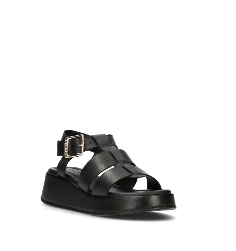FRAU Sandalo donna nero in pelle