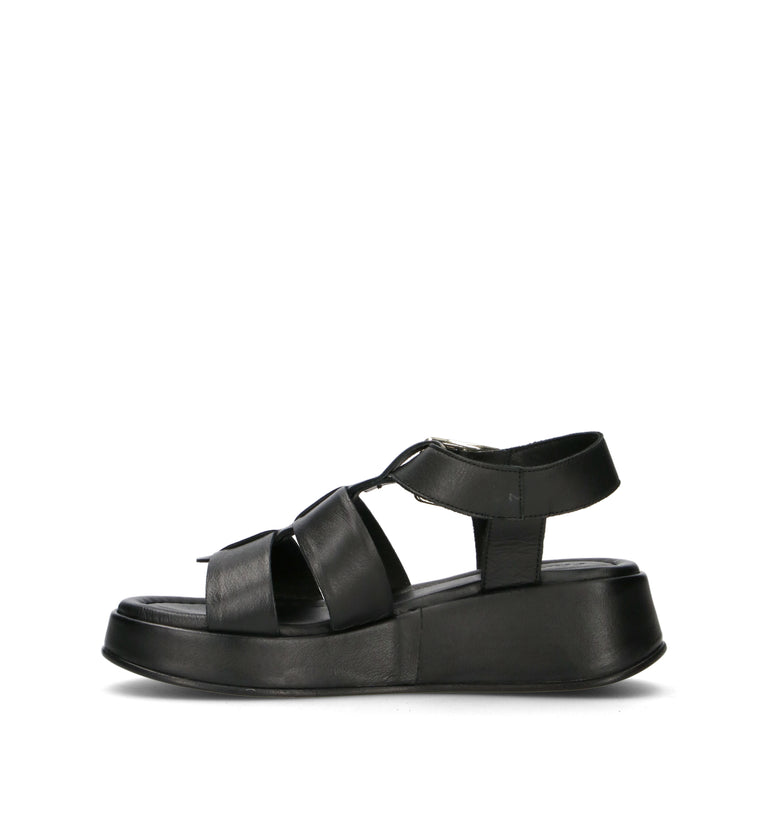 FRAU Sandalo donna nero in pelle