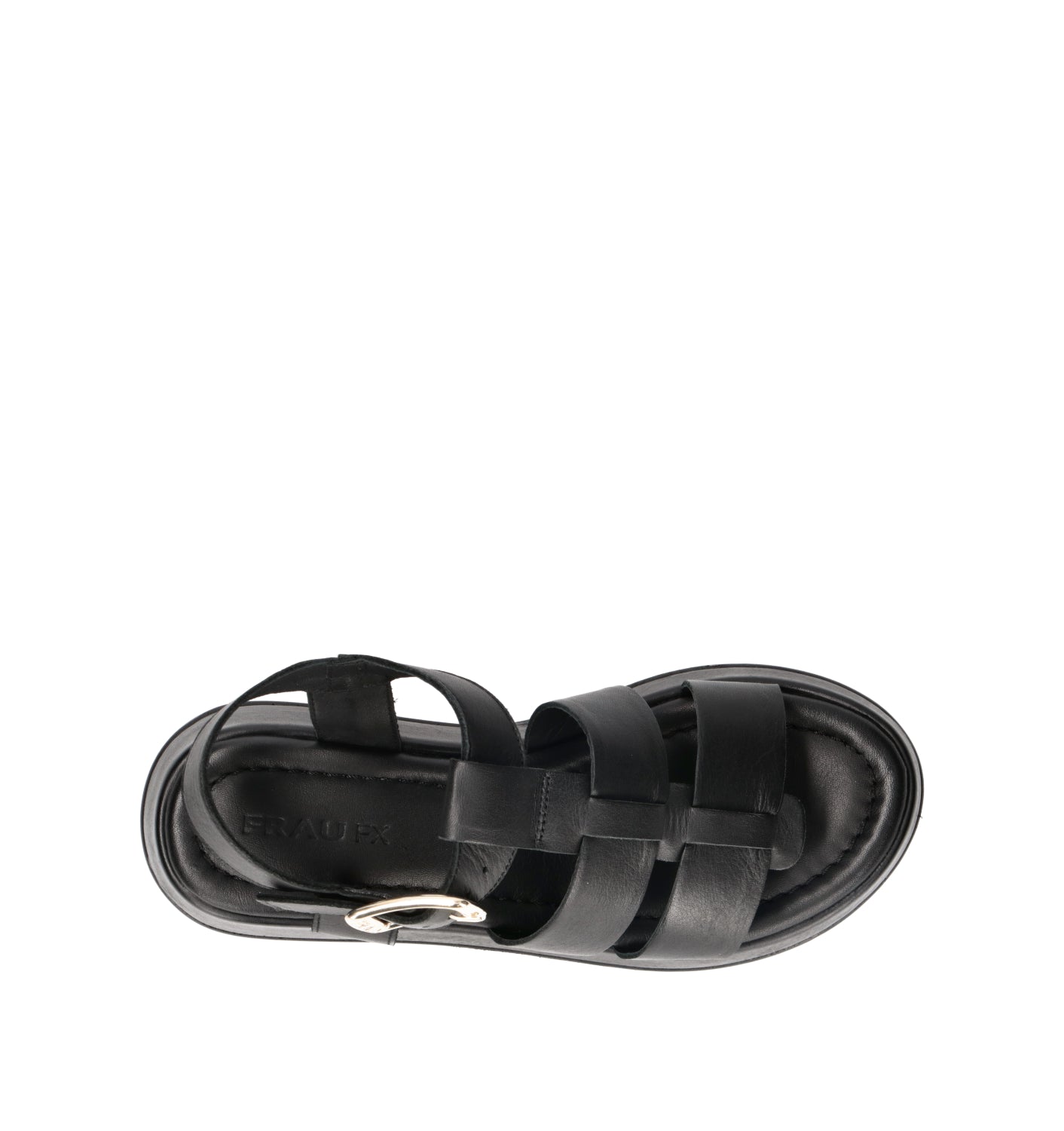 FRAU Sandalo donna nero in pelle