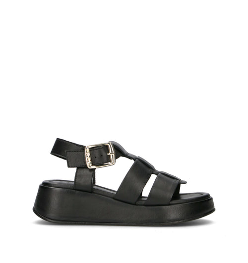 FRAU Sandalo donna nero in pelle