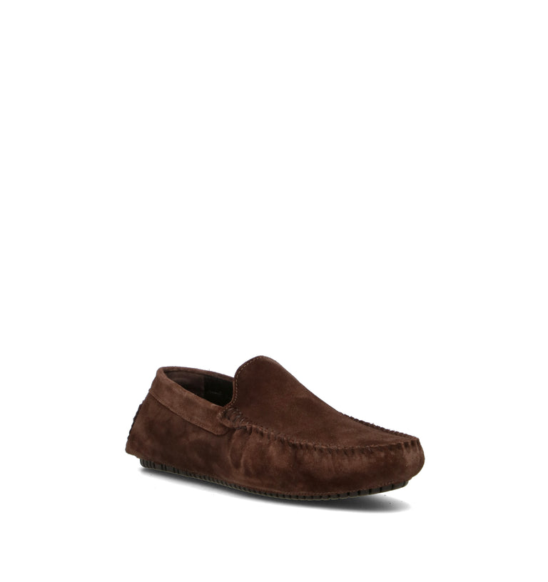 FRAU Mocassino uomo marrone in suede