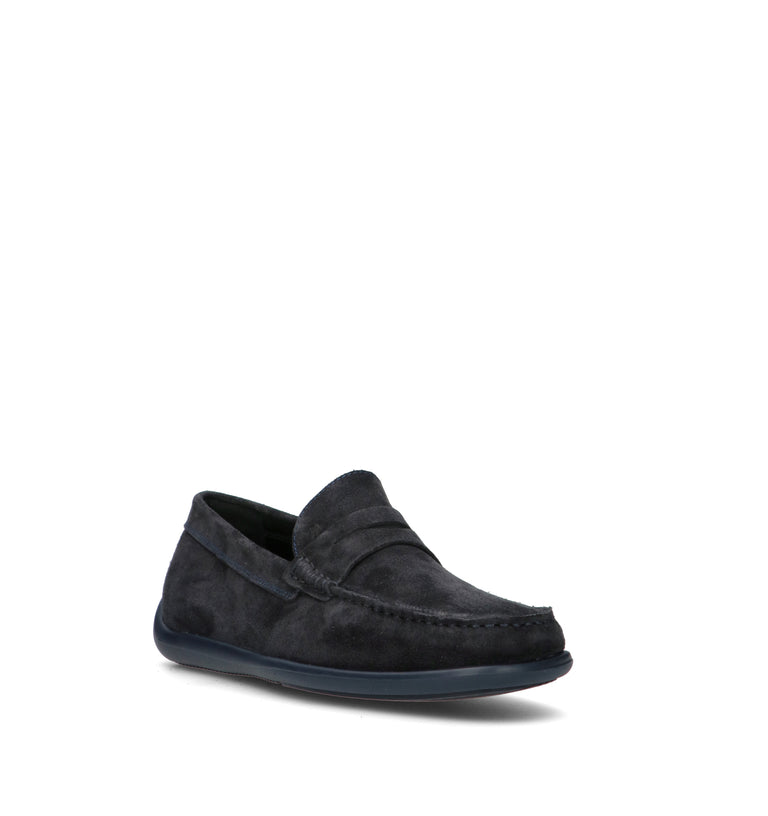 FRAU Mocassino uomo blu in suede