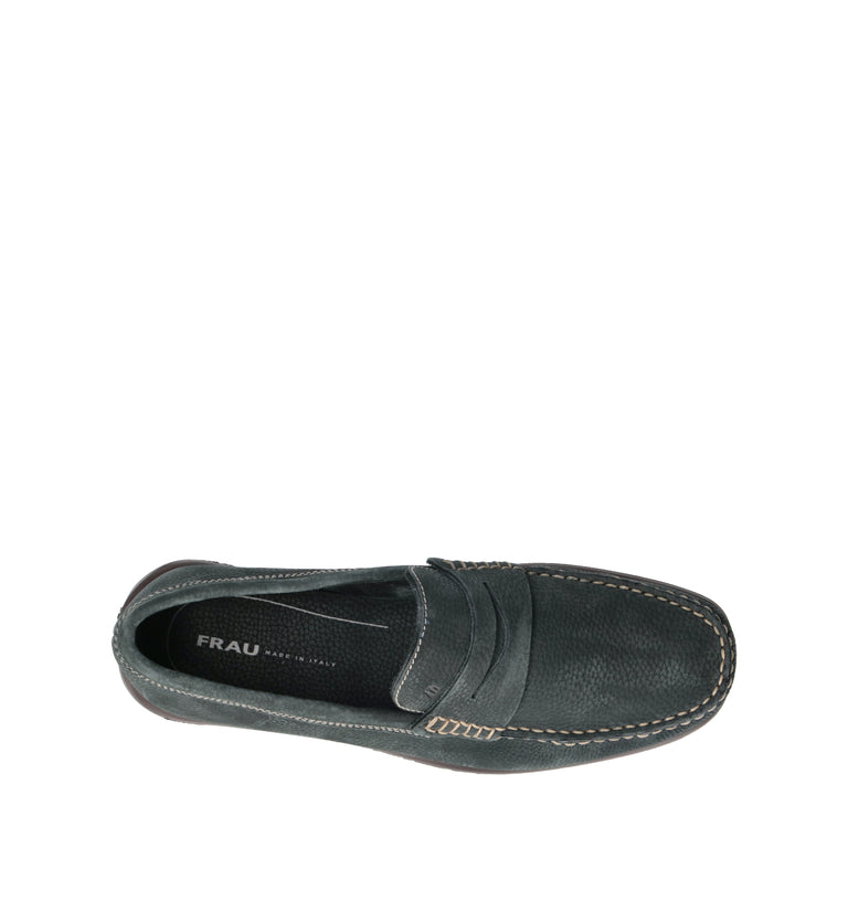 FRAU Mocassino uomo blu in nabuk