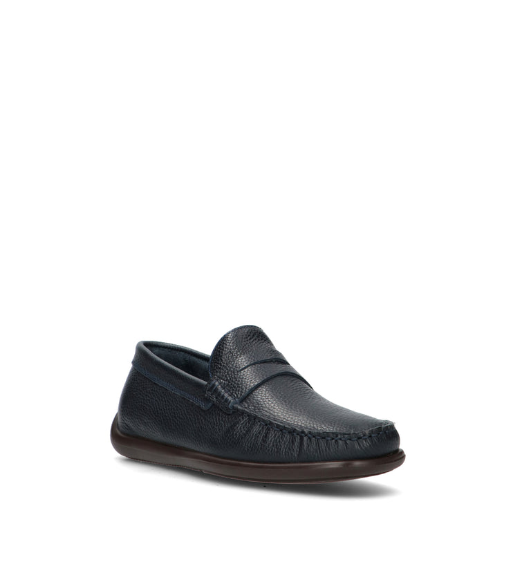 FRAU Mocassino uomo blu in pelle