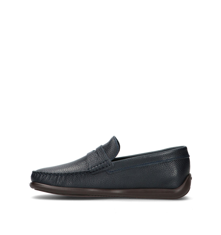 FRAU Mocassino uomo blu in pelle