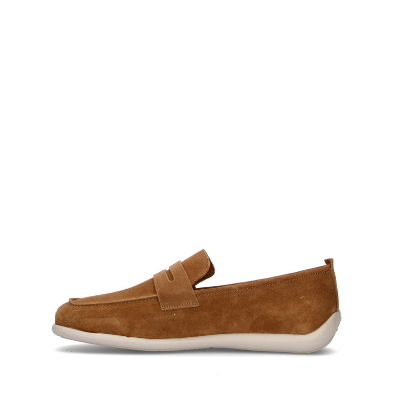 FRAU Mocassino uomo marrone in suede