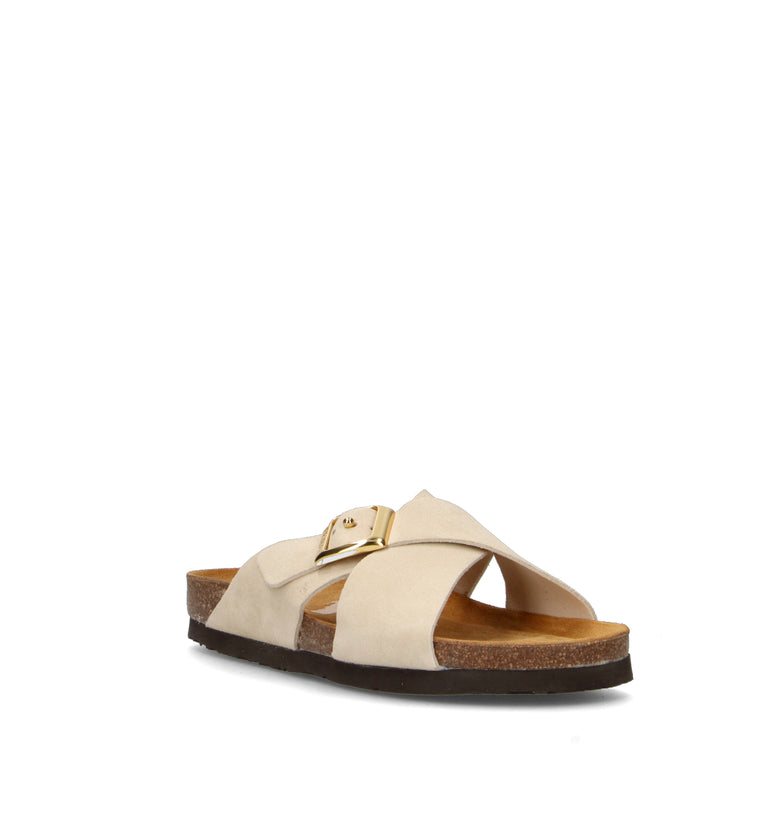 FRAU Ciabatta donna beige in suede
