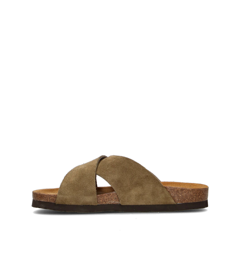 FRAU Ciabatta donna oliva in suede