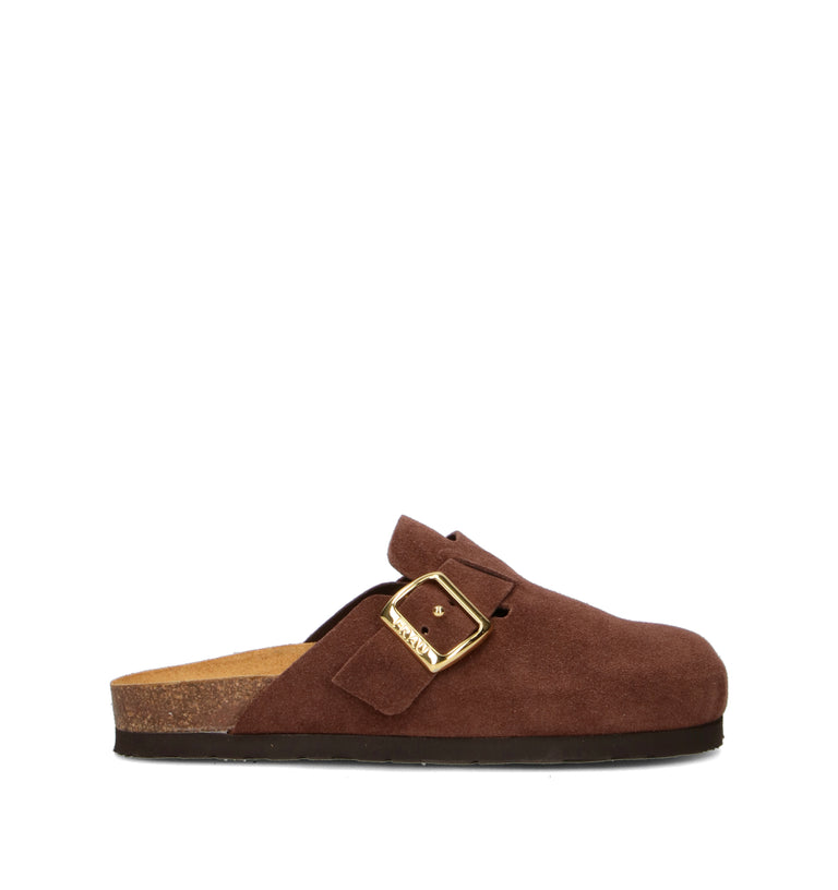 FRAU Ciabatta donna marrone in suede