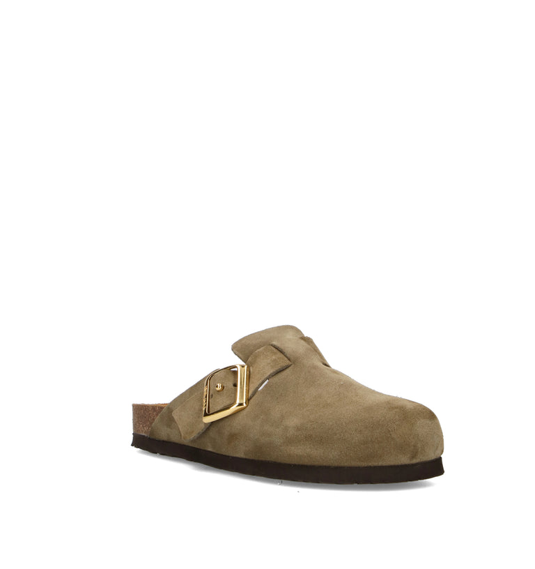 FRAU Ciabatta donna verde in suede