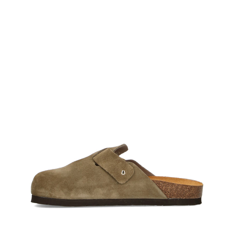 FRAU Ciabatta donna verde in suede