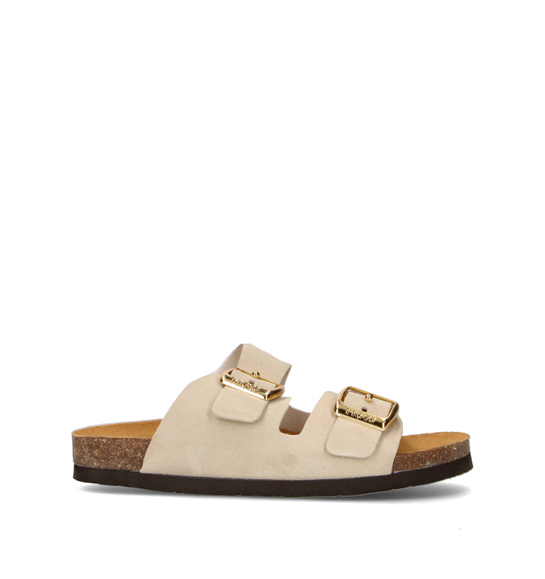FRAU Ciabatta donna beige in suede