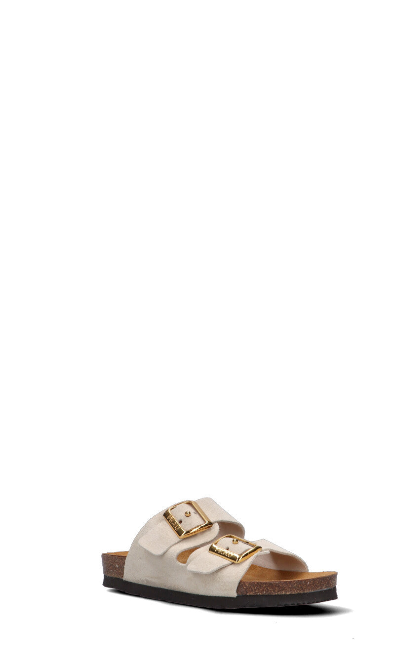 FRAU Ciabatta donna bianca in suede