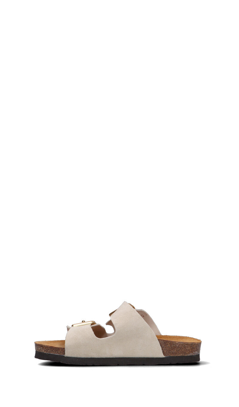 FRAU Ciabatta donna bianca in suede