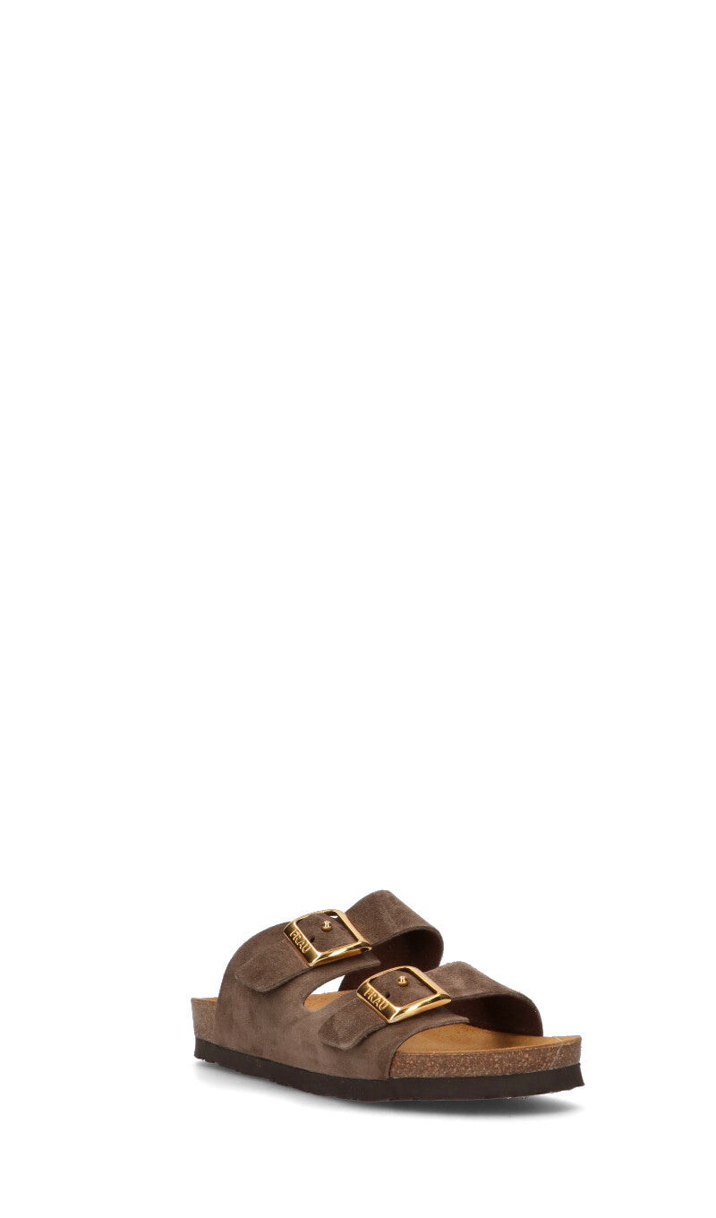 FRAU Ciabatta donna marrone in suede
