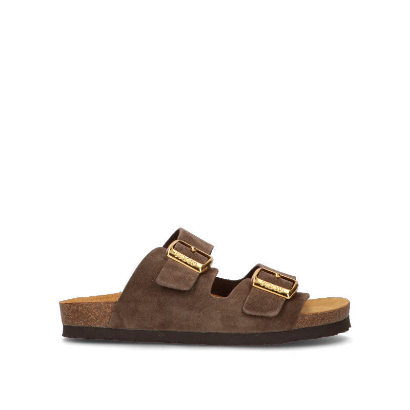 FRAU Ciabatta donna marrone in suede