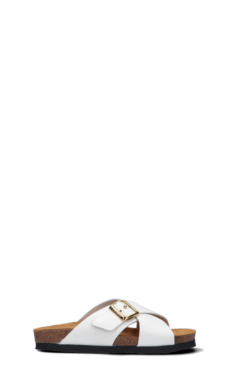 FRAU Ciabatta donna bianca in pelle