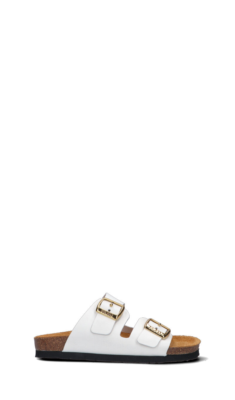 FRAU Ciabatta donna bianca in pelle