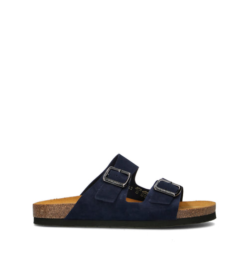 FRAU Ciabatta uomo blu in suede