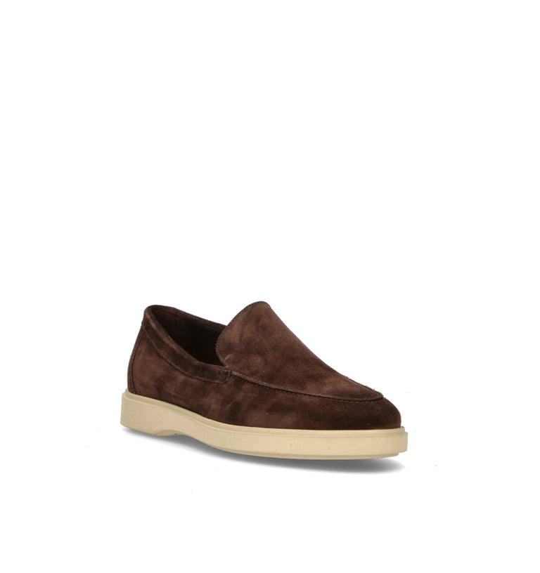 FRAU Mocassino uomo marrone in suede