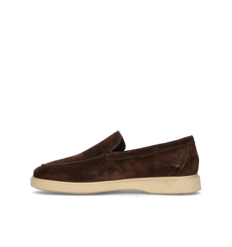 FRAU Mocassino uomo marrone in suede