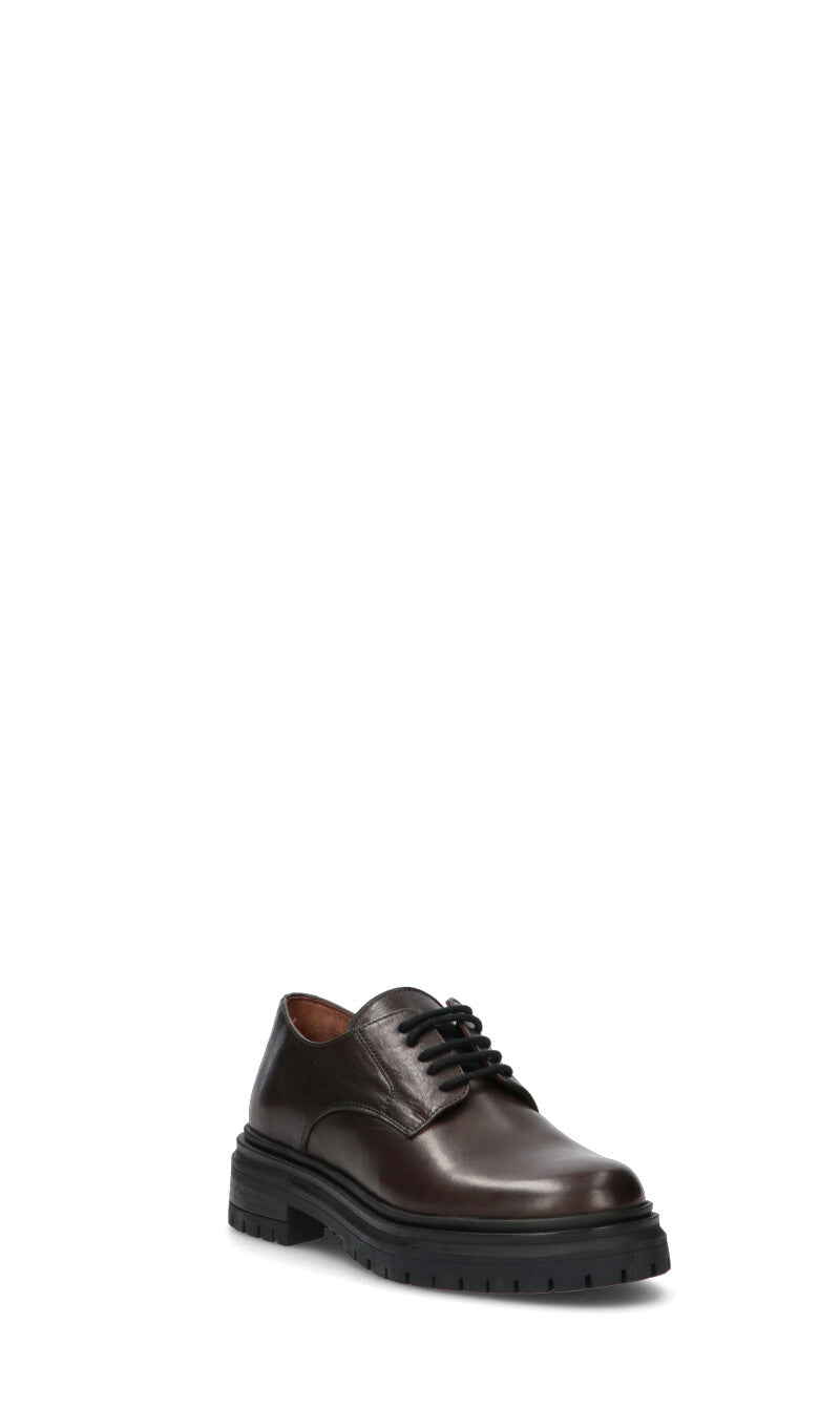 FRICKY Stringata donna marrone in pelle