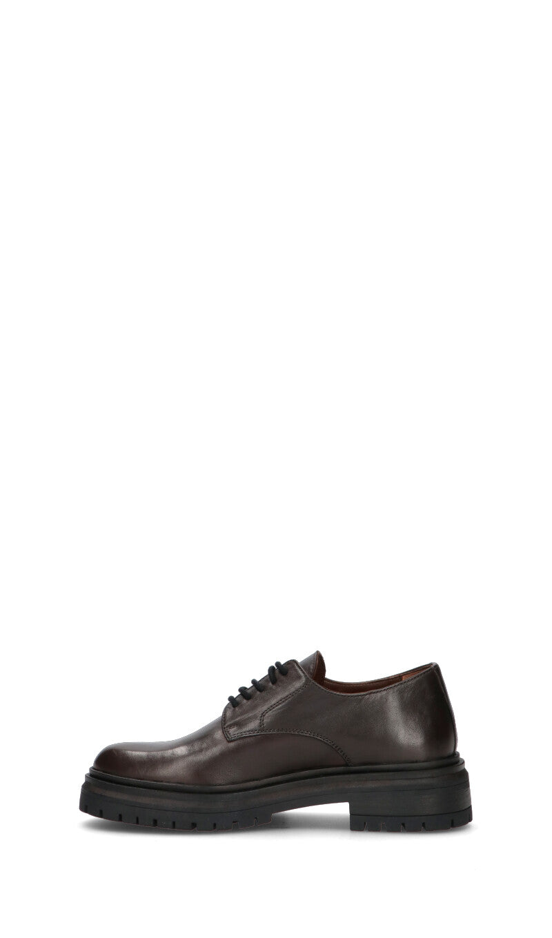 FRICKY Stringata donna marrone in pelle