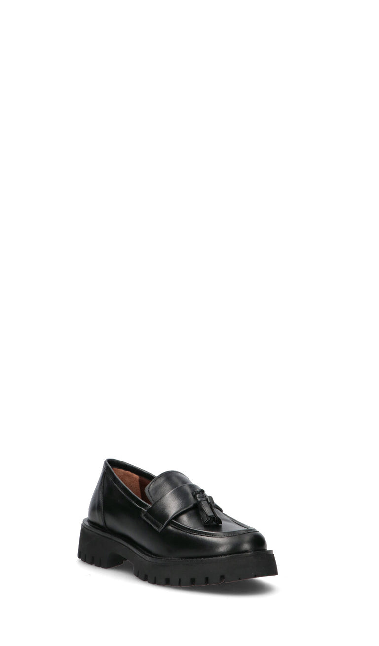FRICKY Mocassino donna nero in pelle