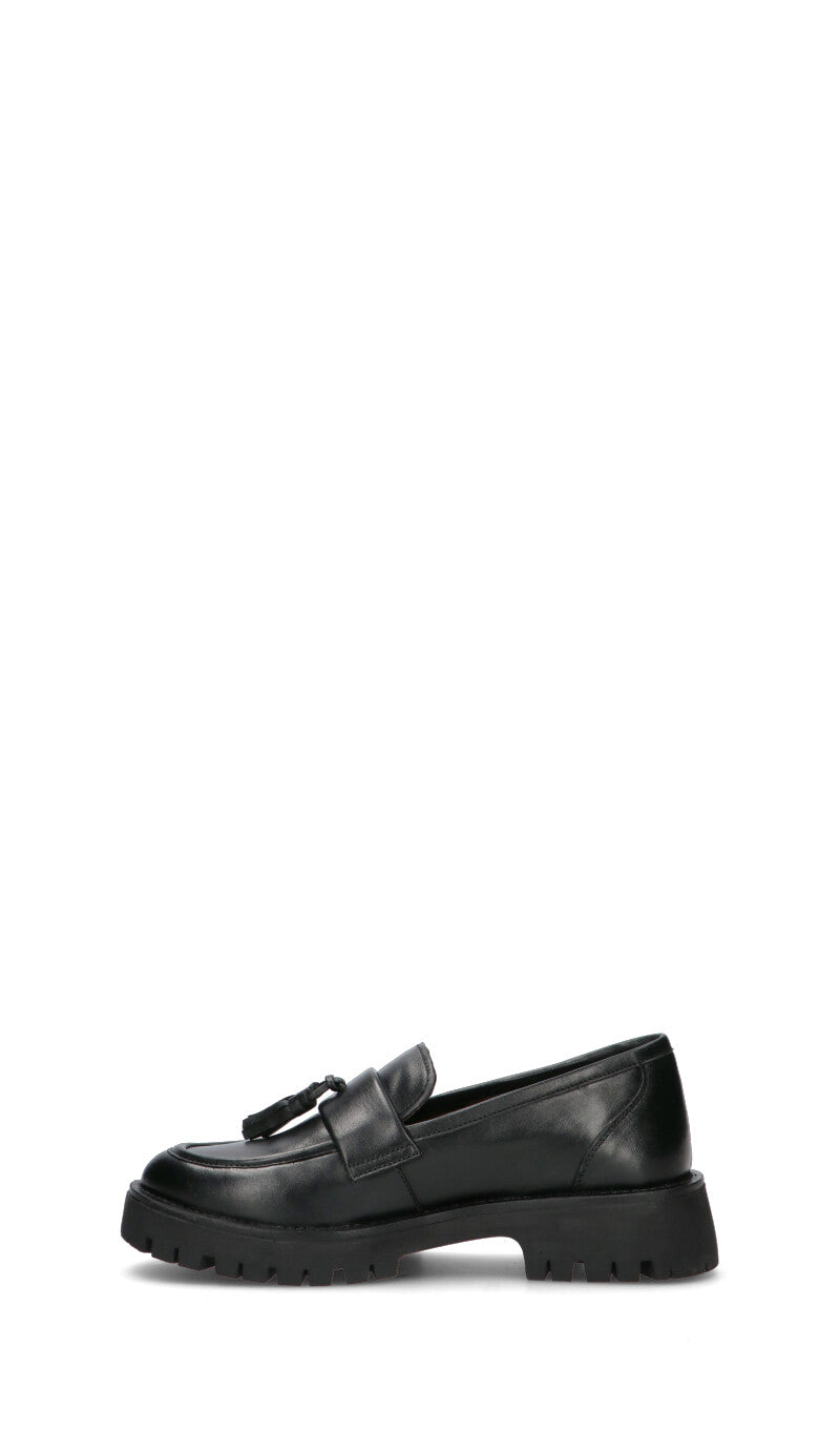 FRICKY Mocassino donna nero in pelle