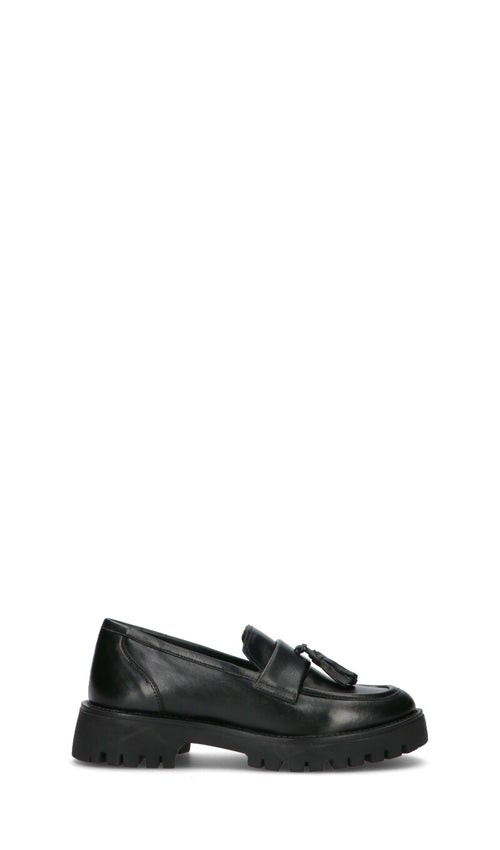 FRICKY Mocassino donna nero in pelle