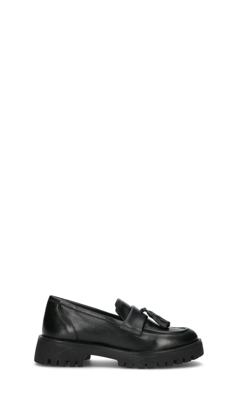 FRICKY Mocassino donna nero in pelle