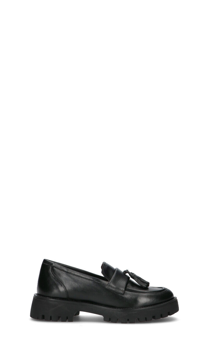 FRICKY Mocassino donna nero in pelle