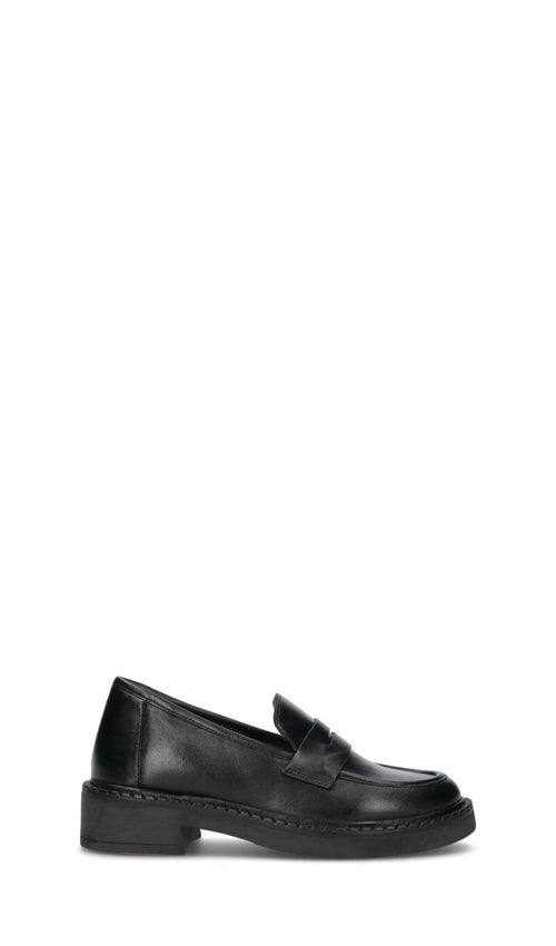 FRICKY Mocassino donna nero in pelle