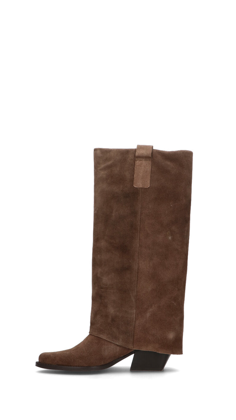 FRICKY Stivale donna marrone in suede
