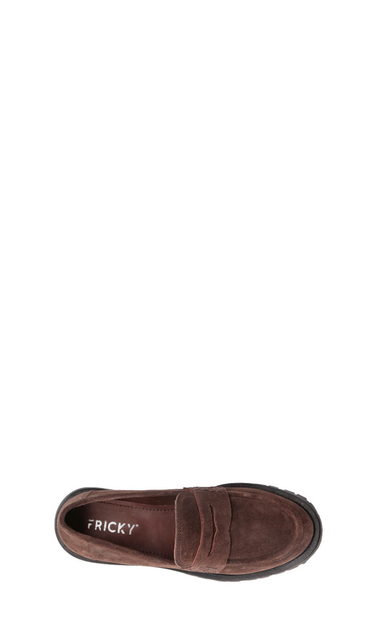 FRICKY Mocassino donna marrone in suede