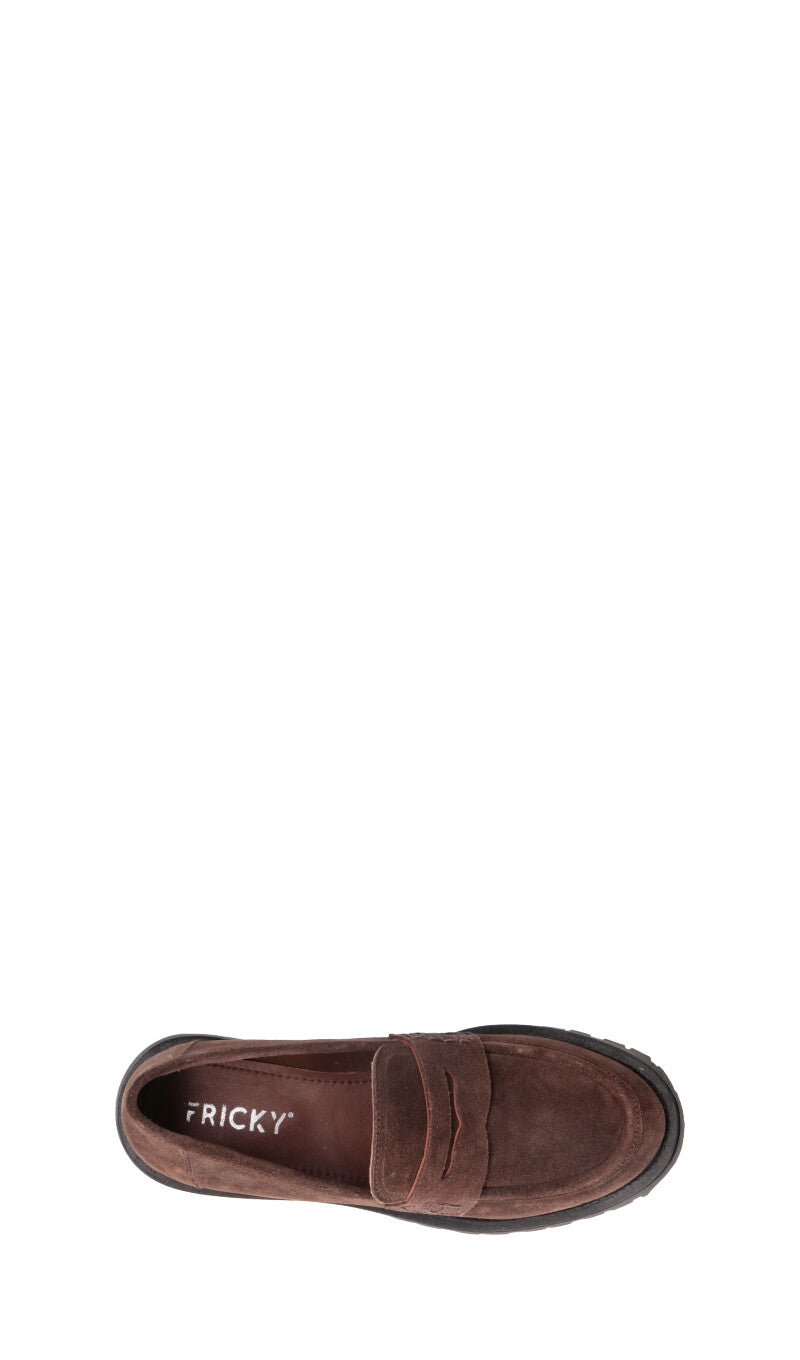 FRICKY Mocassino donna marrone in suede
