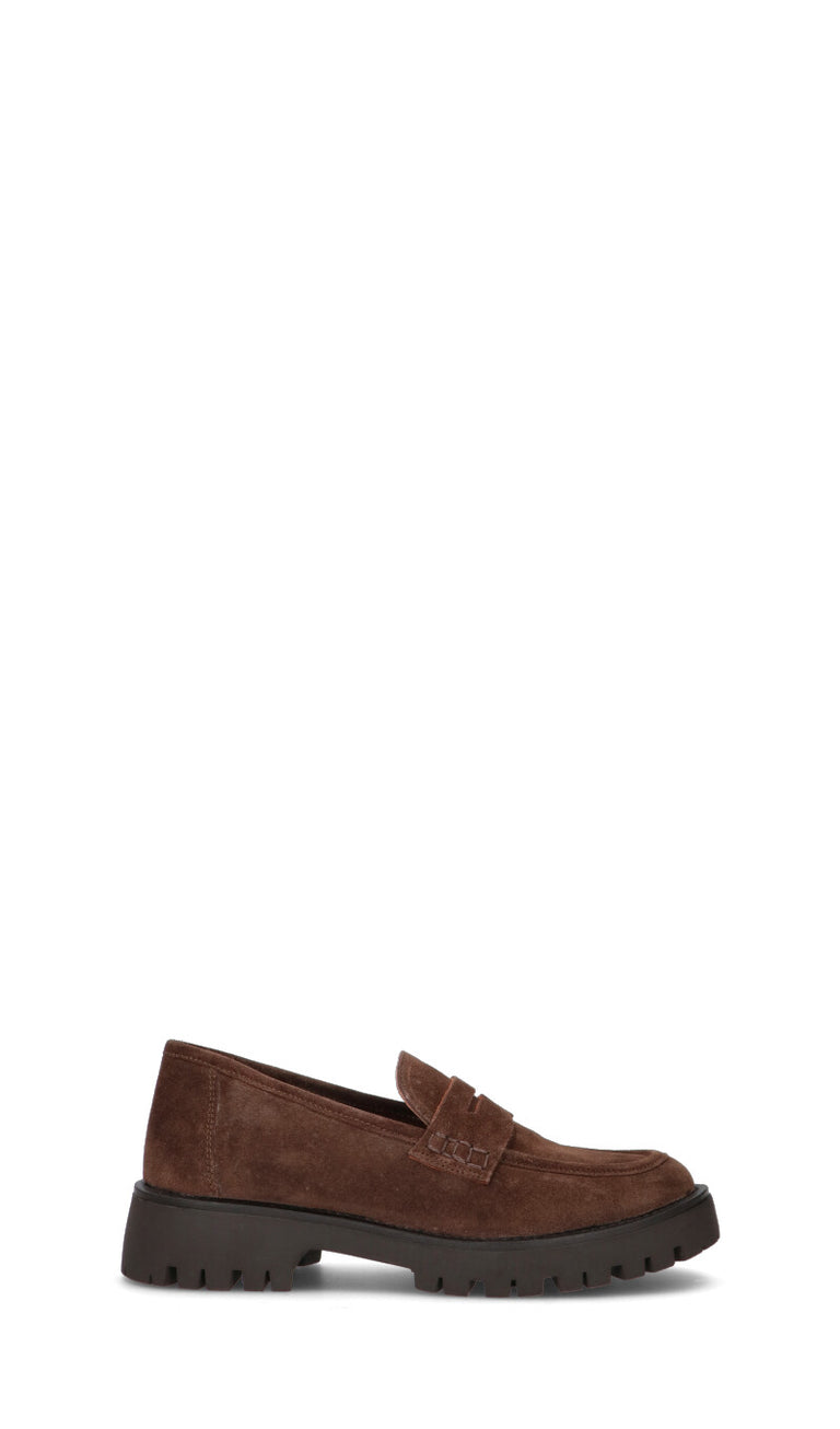 FRICKY Mocassino donna marrone in suede