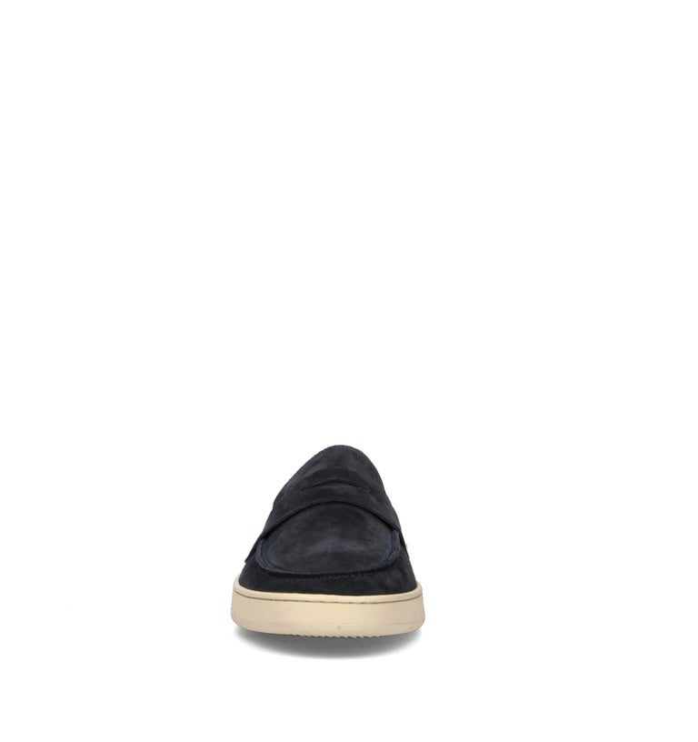 FRAU Mocassino uomo blu in suede