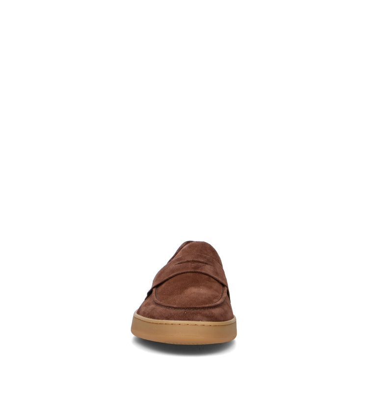 FRAU Mocassino uomo marrone in suede