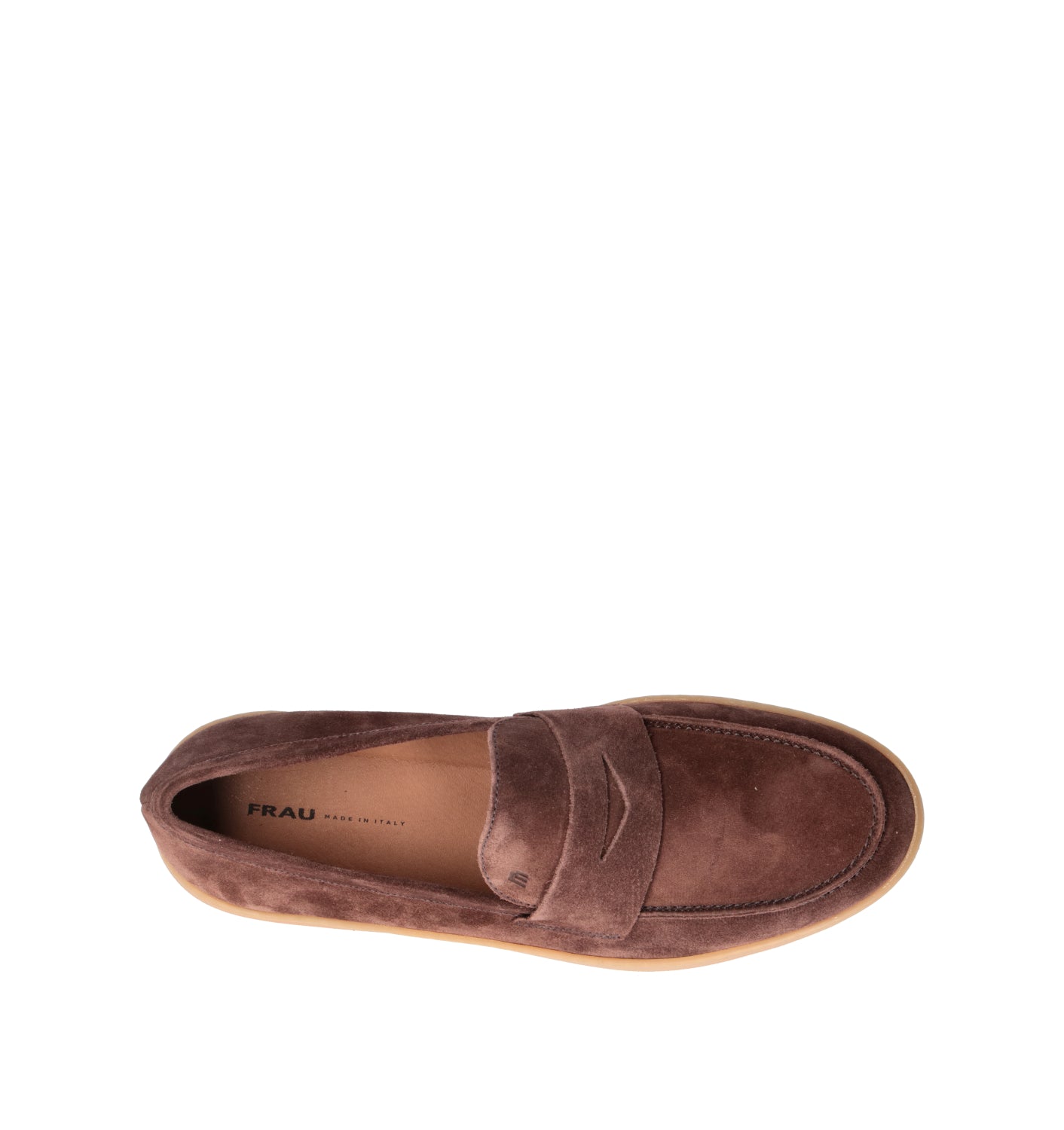 FRAU Mocassino uomo marrone in suede